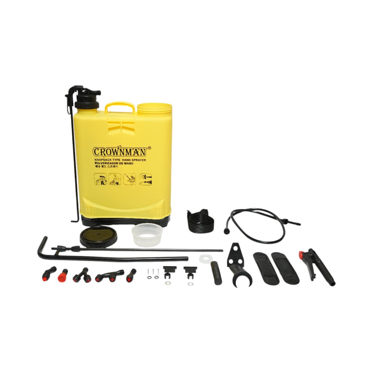 Pulverizator manual, vermorel 16L cu lance si 5 duze Crownman